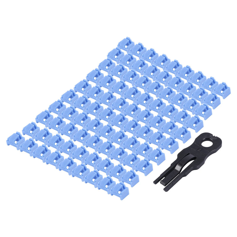 100 Pcs RJ45 Port Ethernet LAN Hub Anti Dust Cover Plug Cap