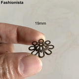 100 Pcs Bowl Filigree Bead Caps 19mm / Silver / Rose / Bronze / KC Metal Flower