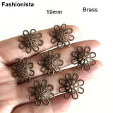 100 Pcs Bowl Filigree Bead Caps 19mm / Silver / Rose / Bronze / KC Metal Flower