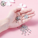 100 Pcs Brass Rhinestone Spacer Beads Silver