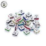 100 Pcs Brass Rhinestone Spacer Beads Silver