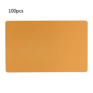 100 Pcs Aluminum Business Card Blanks for Engraving DIY Cards 5 Colors