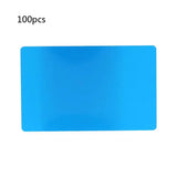 100 Pcs Aluminum Business Card Blanks for Engraving DIY Cards 5 Colors
