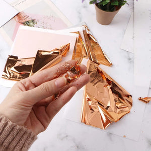 100 Pcs Leaf Foil Paper Craft for Home Decoration