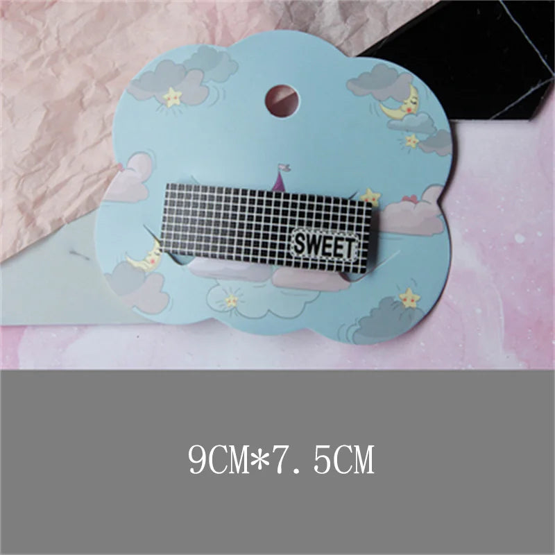 100 Pcs Hairpin Hair Rope Display Cards Logo DIY Packaging Tags