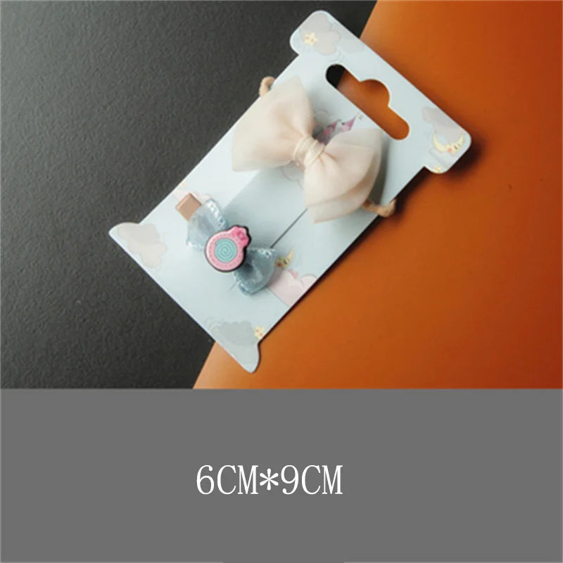 100 Pcs Hairpin Hair Rope Display Cards Logo DIY Packaging Tags