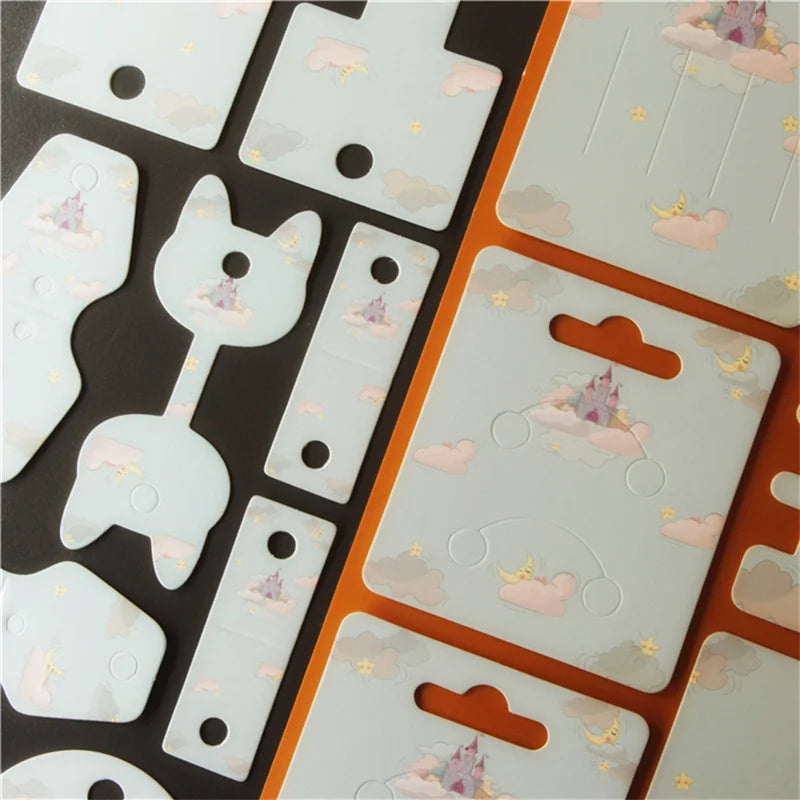 100 Pcs Hairpin Hair Rope Display Cards Logo DIY Packaging Tags