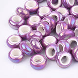 100 Pcs Large Hole Round Ceramic Beads for DIY Bracelet Making