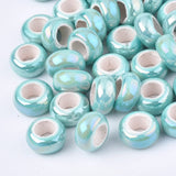 100 Pcs Large Hole Round Ceramic Beads for DIY Bracelet Making