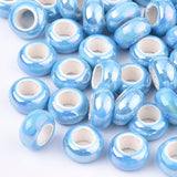 100 Pcs Large Hole Round Ceramic Beads for DIY Bracelet Making
