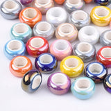 100 Pcs Large Hole Round Ceramic Beads for DIY Bracelet Making