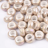 100 Pcs Large Hole Round Ceramic Beads for DIY Bracelet Making