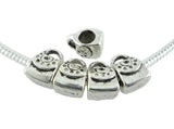 100 Pcs/Lot Mix Owl Flower Peace Heart Bag Charm Beads For European Bracelet