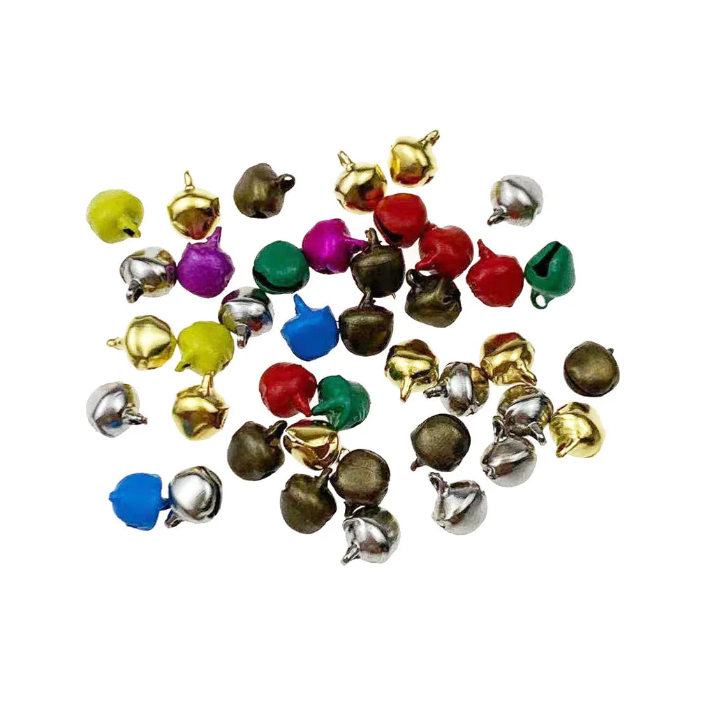100 Pcs/Lot Mixed Charm Christmas Bells Beaded Little Bells Decorated