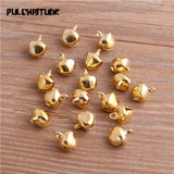100 Pcs/Lot 6*8mm Christmas Bells Mix Colors Loose Beads for Decoration