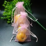 100 Pcs Pink Drawstrings Organza Bag Jewelry Pouches Gift Package Bag