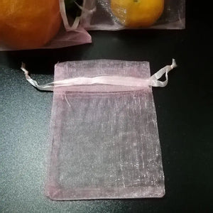 100 Pcs Pink Drawstrings Organza Bag Jewelry Pouches Gift Package Bag