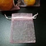 100 Pcs Pink Drawstrings Organza Bag Jewelry Pouches Gift Package Bag
