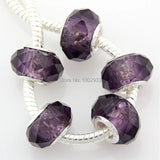 100 Pcs/Lot Mix Colors Faceted Crystal Glass Beads for European Charm Bracelet