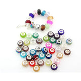 100 Pcs/Lot Mix Colors Faceted Crystal Glass Beads for European Charm Bracelet