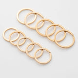 100 Pcs Rose Key Ring Plated Round Split Keychain Keyrings