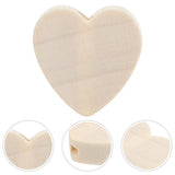 100 Pcs Love Wooden Beads Valentine Heart Jewelry Accessories