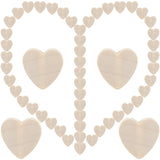 100 Pcs Love Wooden Beads Valentine Heart Jewelry Accessories