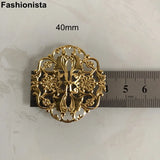 100 Pcs Bronze Metal Filigree Flower Ornament 40x42mm for Jewelry Projects