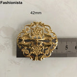 100 Pcs Bronze Metal Filigree Flower Ornament 40x42mm for Jewelry Projects
