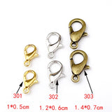 100 Pcs Metal Plated K Zinc Alloy Lobster Buckle DIY Necklace Bracelet