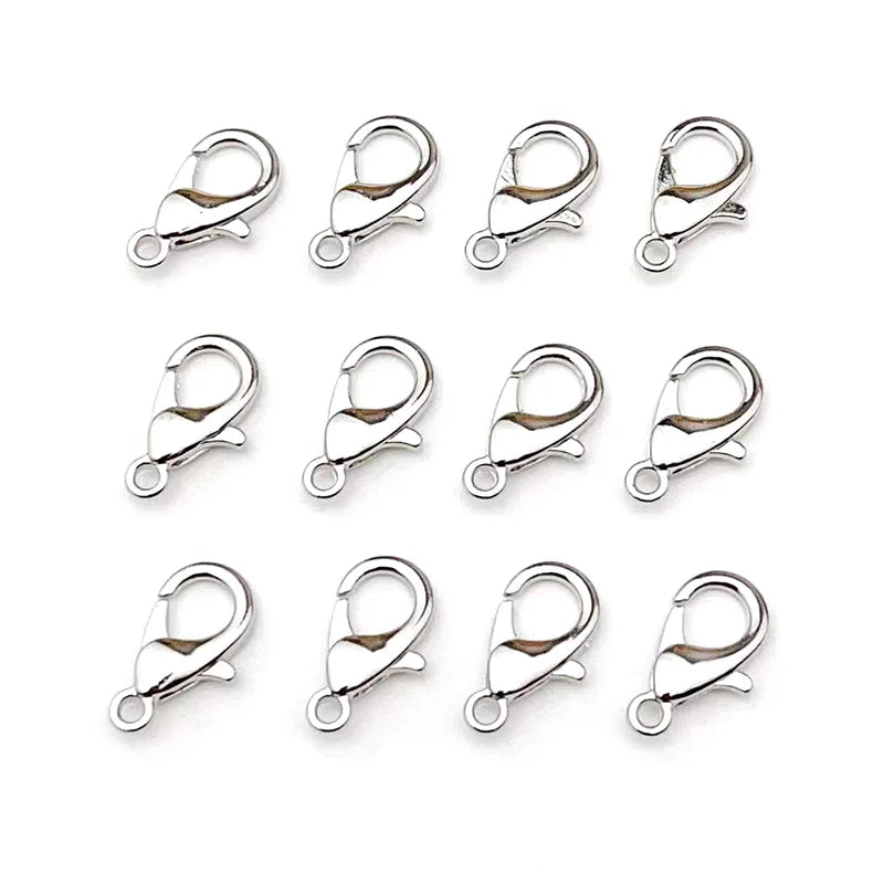 100 Pcs Metal Plated K Zinc Alloy Lobster Buckle DIY Necklace Bracelet