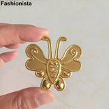 100 Pcs Metal Stamping Bee Ornament 45x43mm Steel-color Bee Embellishment