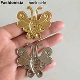 100 Pcs Metal Stamping Bee Ornament 45x43mm Steel-color Bee Embellishment