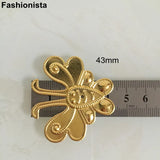 100 Pcs Metal Stamping Bee Ornament 45x43mm Steel-color Bee Embellishment