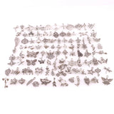 100 Pcs Mix Butterfly Horse Pendants Charms for Jewelry Making Supplies