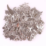 100 Pcs Mix Butterfly Horse Pendants Charms for Jewelry Making Supplies