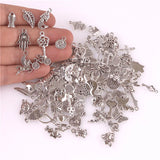 100 Pcs Mix Butterfly Horse Pendants Charms for Jewelry Making Supplies
