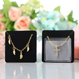 100 Pcs Necklace Cards Clear Chain Sleeve Self Adhesive