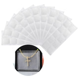 100 Pcs Necklace Cards Clear Chain Sleeve Self Adhesive