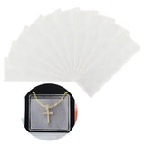 100 Pcs Necklace Cards Clear Chain Sleeve Self Adhesive
