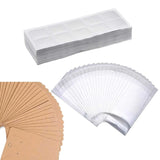 100 Pcs Necklace Display Cards Clear Sleeve Chain Holder Organizer