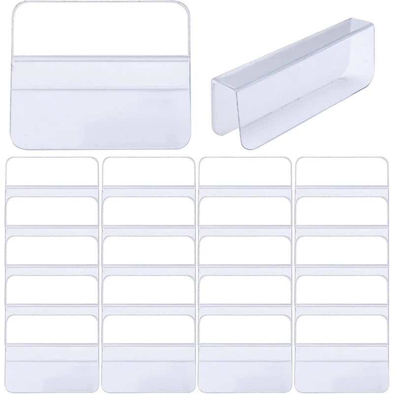100 Pcs Self-Adhesive Lip Decoration Earring Card Adapter Transparent Display