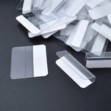 100 Pcs Plastic Earring Card Adapter Self-Adhesive Transparent Display