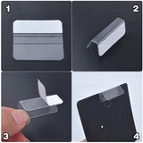 100 Pcs Plastic Earring Card Adapter Self-Adhesive Transparent Display