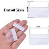 100 Pcs Self-Adhesive Lip Decoration Earring Card Adapter Transparent Display