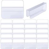 100 Pcs Plastic Earring Card Adapter Self-Adhesive Transparent Display