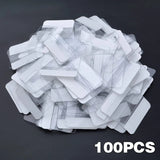 100 Pcs Plastic Earring Card Adapter Self-Adhesive Transparent Display