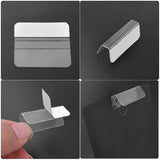 100 Pcs Plastic Earring Card Adapter Self-Adhesive Lip Decoration