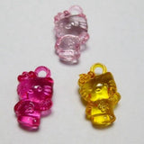100 Pcs Cartoon Girls Acrylic Cat Charm Pendants DIY Accessory