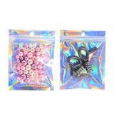 100 Pcs Laser Zipper Lock Bag Holographic Iridescent Bag